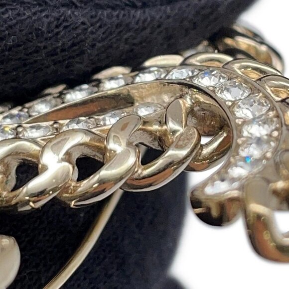 CHANEL CC Logo Rhinestone Brooch Metal/Rhinestone AB5612 - Picture 6 of 11